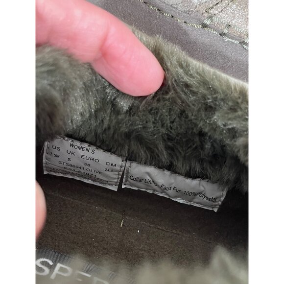 Sperry Womens Moccasin-Style Camo Boat Shoes With Faux Fur‎ Lining Size 7.5 - Picture 7 of 11